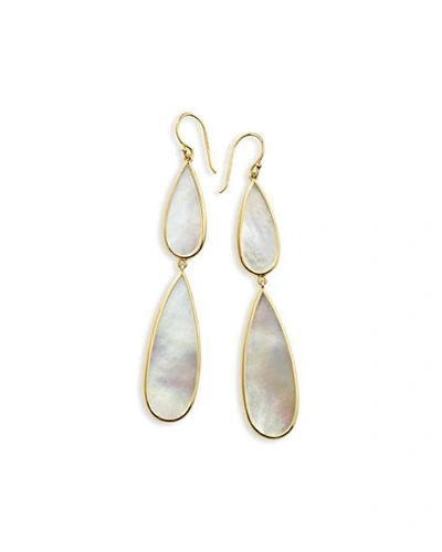 Shop Ippolita 18k Polished Rock Candy Double-drop Earrings In Mother Of Pearl
