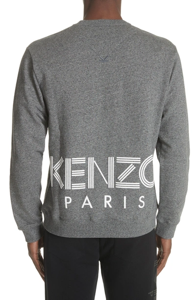 Shop Kenzo Logo Crewneck Sweatshirt In Anthracite