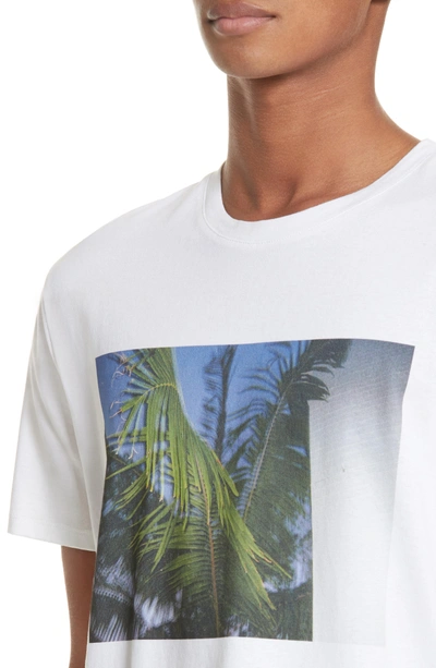 Shop Apc Palm Tree Graphic T-shirt In Blanc Aab