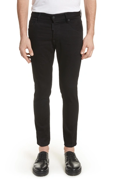 Shop Dsquared2 Black Bull Skater Jeans