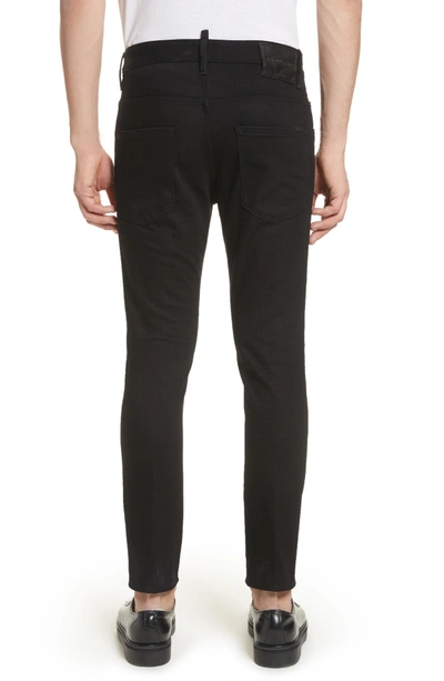 Shop Dsquared2 Black Bull Skater Jeans