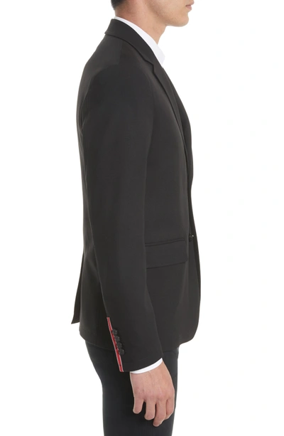 Shop Givenchy Star Tape Stretch Wool Jacket In Black