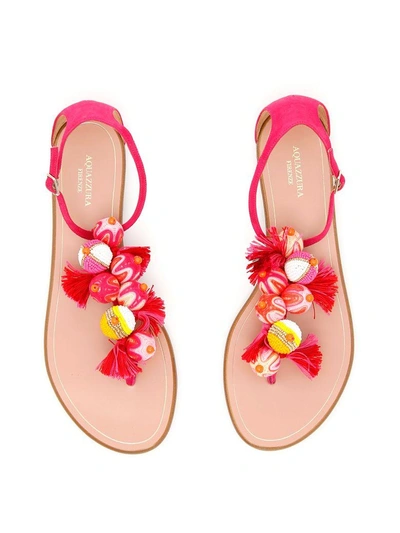 Shop Aquazzura Tropicana Sandals In Paradise Pinkrosa