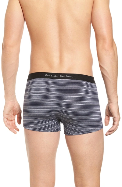 Shop Paul Smith Striped Stretch Cotton Trunks In Blue