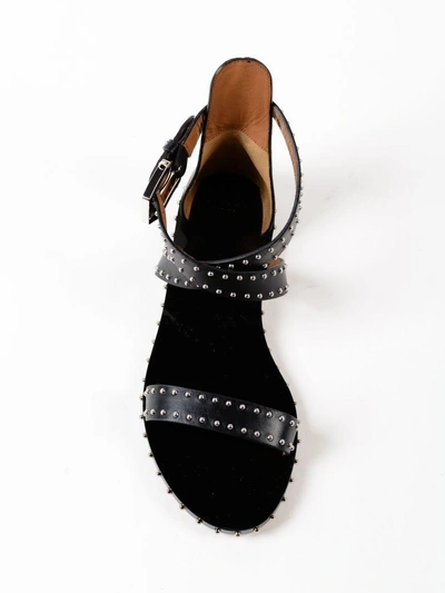 Shop Givenchy Elegant Studded Flat Sandals In Black