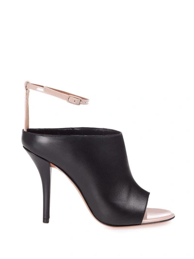 Shop Givenchy Peep-toe Leather Mule In Multi