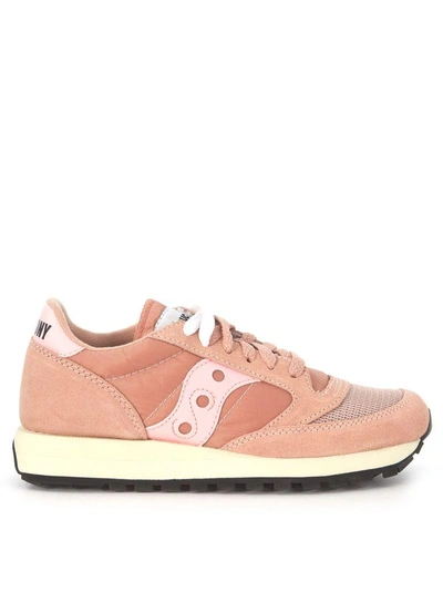 Shop Saucony Sneaker  Jazz Vintage In Pink Suede And Nylon In Rosa