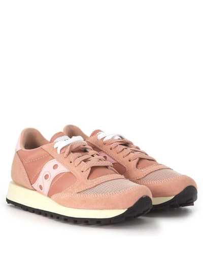 Shop Saucony Sneaker  Jazz Vintage In Pink Suede And Nylon In Rosa