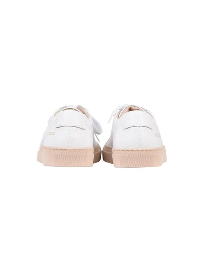Shop Common Projects Achilles White Sneaker In Bianco-cipria