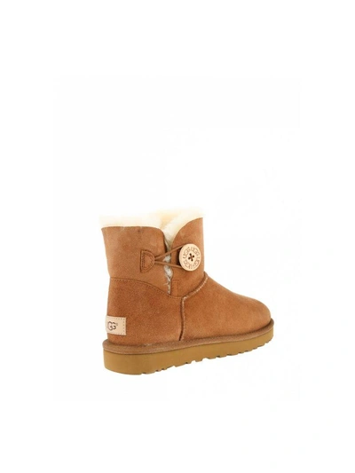 Ugg Mini Bailey Button Ii Genuine Shearling Boot In Che