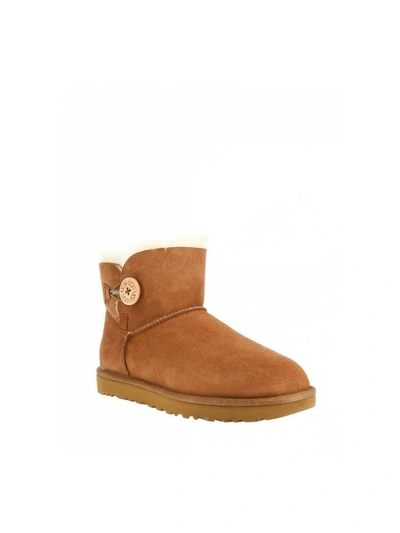 Ugg Mini Bailey Button Ii Genuine Shearling Boot In Che