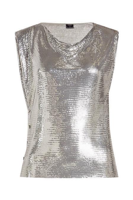 silver mesh top