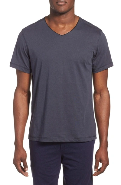 Shop Daniel Buchler Peruvian Pima Cotton V-neck T-shirt In Ink