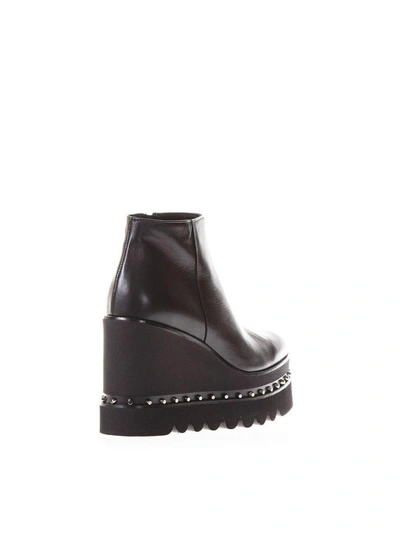 Shop Ras Nappa High Wedge Mocassin In Black