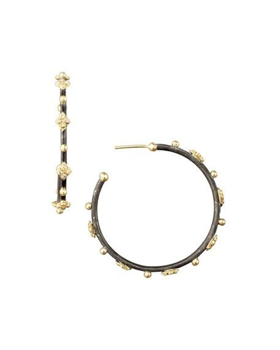 Shop Armenta Diamond Cravelli Cross Small Hoop Earrings In Yellow/black
