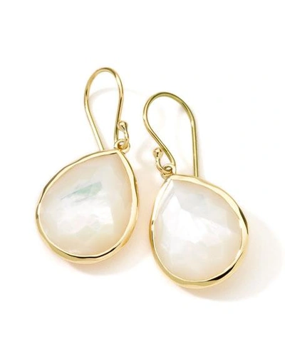 Shop Ippolita Small Teardrop Earrings In 18k Gold In Clear Quartz