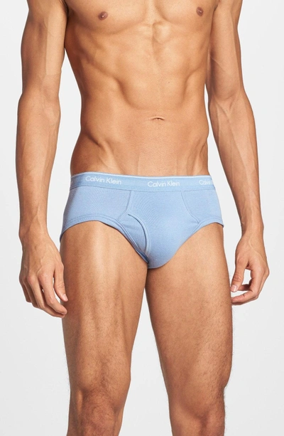 Shop Calvin Klein 4-pack Low Rise Briefs In Blue Assorted
