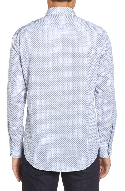 Shop Zachary Prell Obi Regular Fit Circle Print Sport Shirt In Navy