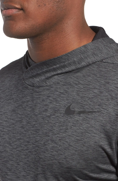 Shop Nike Hyper Dry Regular Fit Training Hoodie In Anthracite/black/black