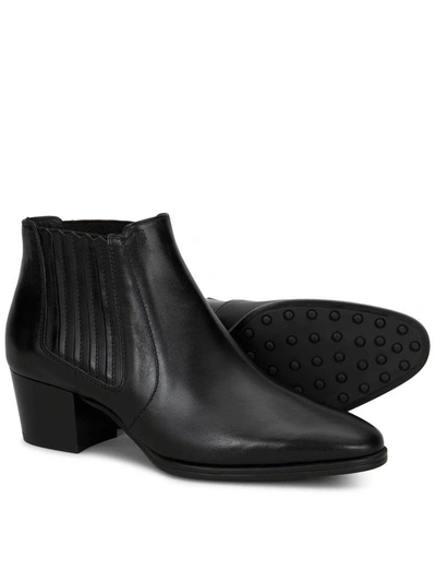 Shop Tod's Heeled Chelsea Boots In Black