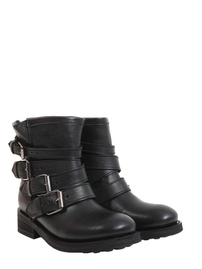 Shop Ash Leather Boots In Nero