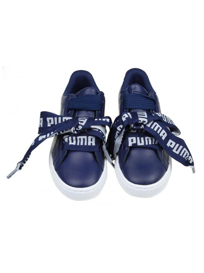 Shop Puma Sneakers Basketball Heart In Skin Color Blue