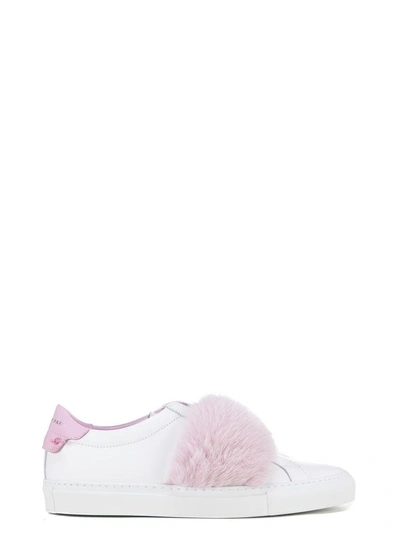 Shop Givenchy Front Fur Strap Sneakers In 149