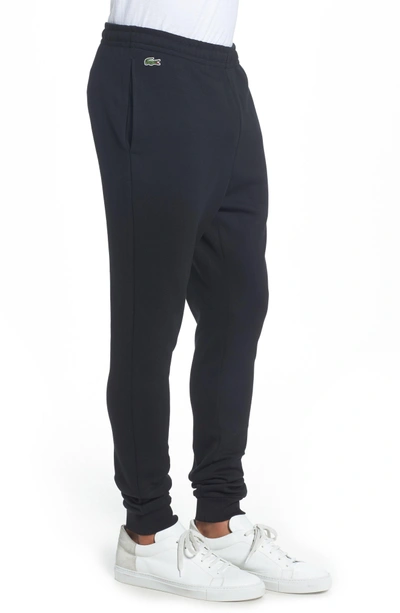 Shop Lacoste Tapered Jogger Pants In Black