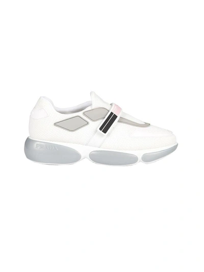 Shop Prada Cloudburst Sneakers In Bianco/argento
