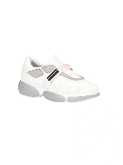 Shop Prada Cloudburst Sneakers In Bianco/argento