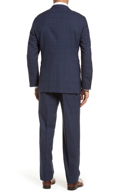 Shop Hickey Freeman Classic B Fit Plaid Wool Suit In Blue