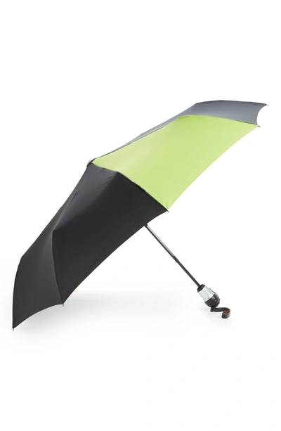 Shop Davek Solo Medium Umbrella In Black/ Wasabi Green