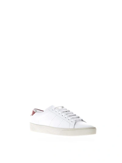Shop Saint Laurent White Sl/06 Classic Court Sneakers