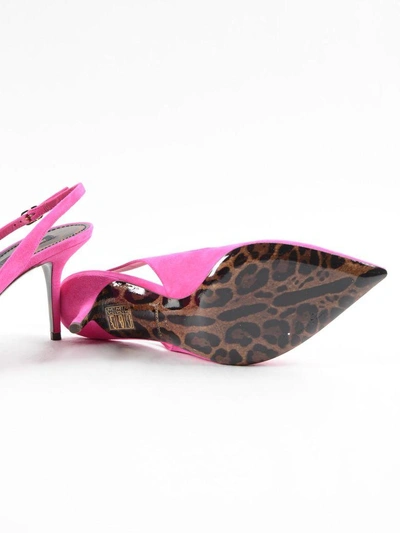 Shop Dolce & Gabbana Bellucci Sling-back Pumps In Pink & Purple