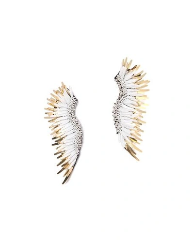 Shop Mignonne Gavigan Madeline Beaded Statement Earrings, White/golden