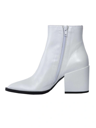 Shop Mcq By Alexander Mcqueen Pointed Ankle Boots In Pearl