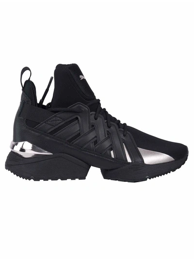 Puma Muse Echo Hi top Sneakers In Black ModeSens