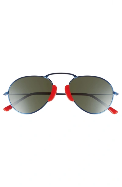 Shop Lgr Agadir 54mm Sunglasses - Blue/ Silver Mirror