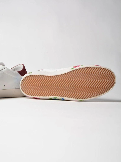 Shop Golden Goose Baux Hand Painted Sole Sneakers In White