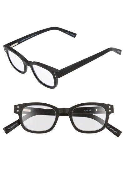 Shop Eyebobs Butch 45mm Reading Glasses - Matte Black Woodgrain