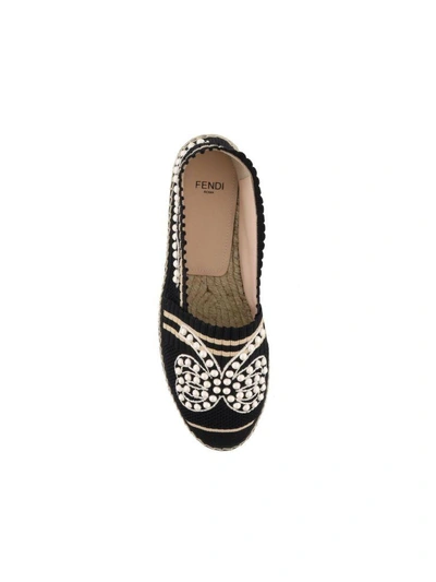 Shop Fendi Espadrilles In Black White