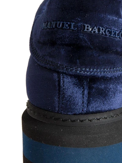 Shop Manuel Barcelò Velvet Sneaker In Navy