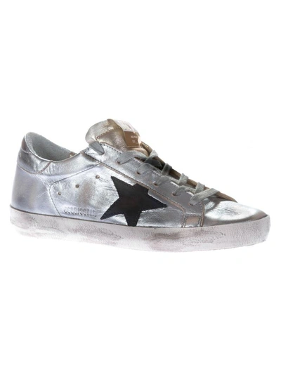 Shop Golden Goose Superstar Sneakers In Silver