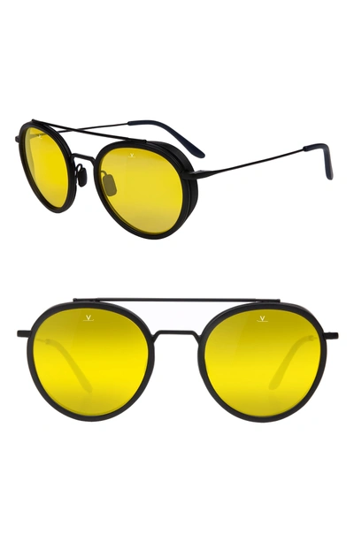 Shop Vuarnet Edge 52mm Round Sunglasses In Nightlynx