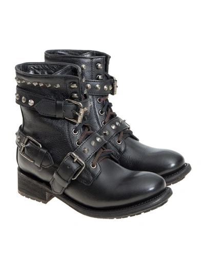 Shop Ash Destroyer Leather Boots In Black