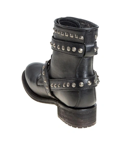 Shop Ash Destroyer Leather Boots In Black