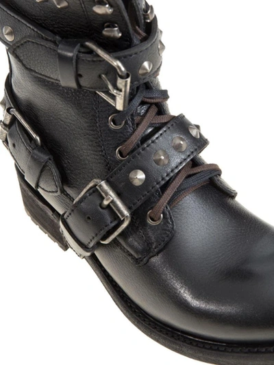 Shop Ash Destroyer Leather Boots In Black