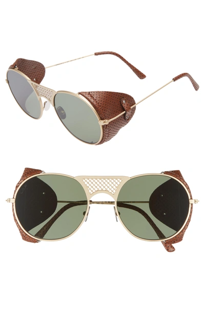 Shop Lgr Lawrence 54mm Sunglasses - Gold Matte/ Brown/ Green