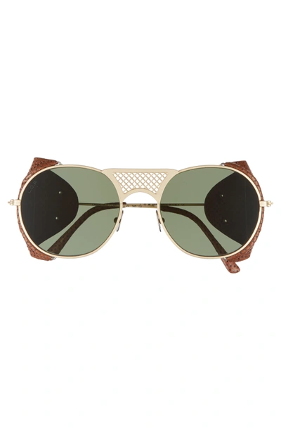 Shop Lgr Lawrence 54mm Sunglasses - Gold Matte/ Brown/ Green