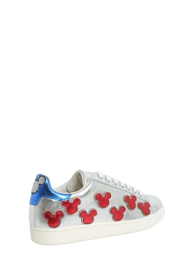 Shop Moa Usa Mickey Mouse Sneakers In Argento